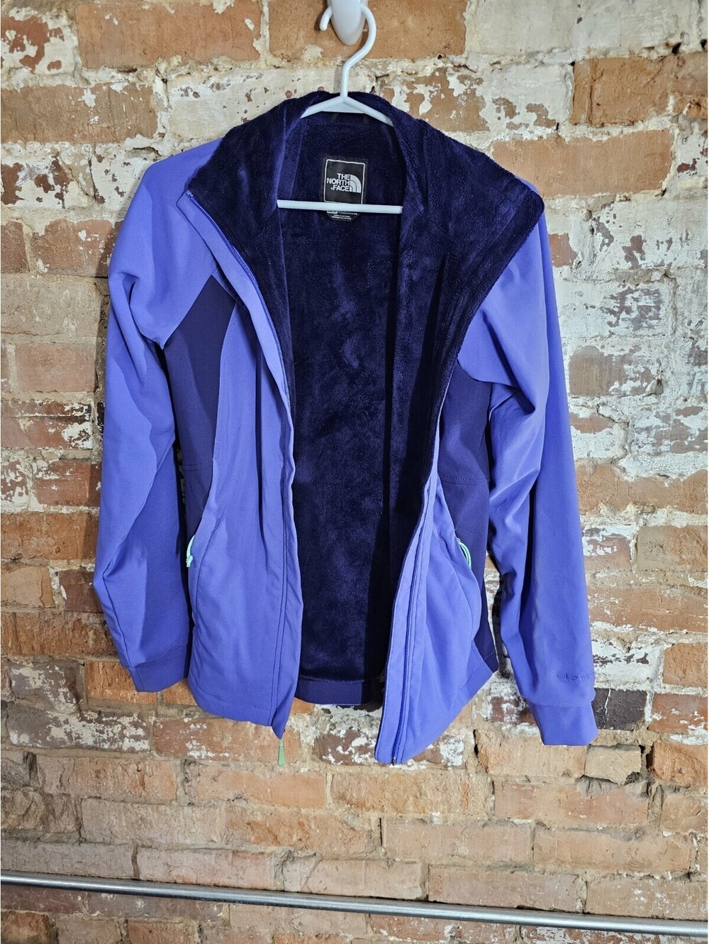 The North Face Shelbe Raschel WindWall Hooded Jacket Womens XS Purple Fleece